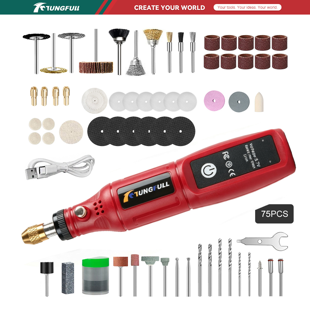 Power Tools Universal Battery - TUNGFULL 3.7V Cordless Rotary Tool USB