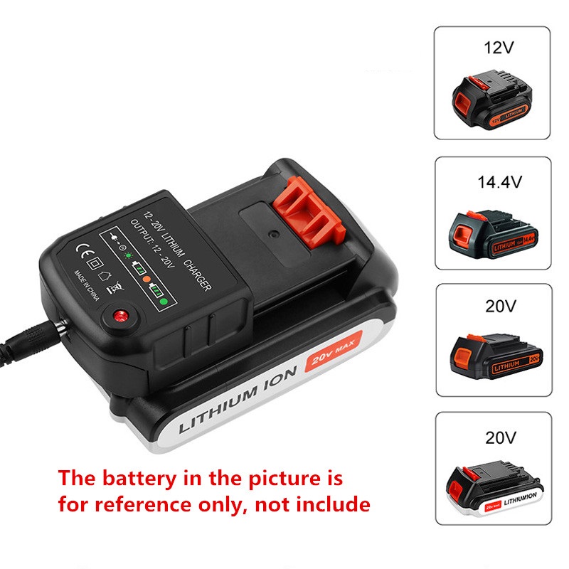 Power Tools Universal Battery - Safe Li-ion Battery Charger for Black&Decker