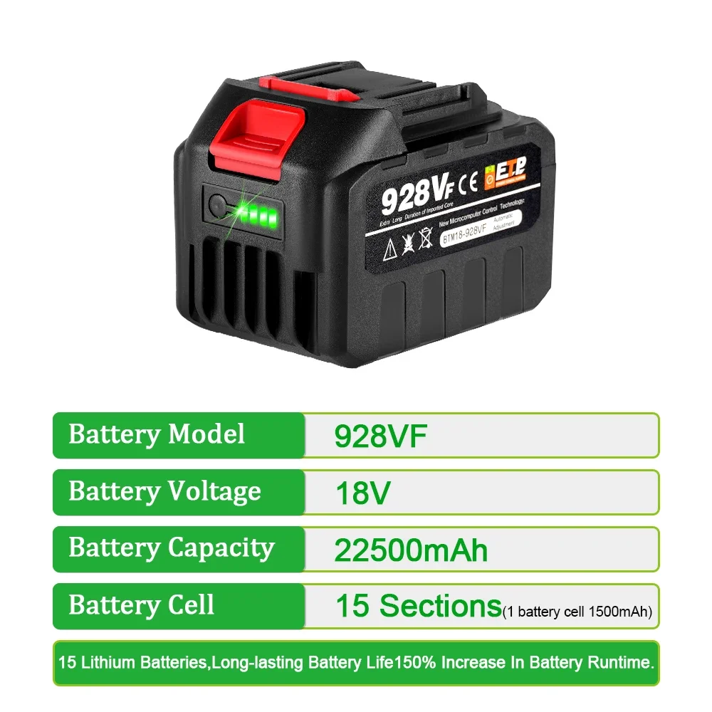 18V 388VF Battery 22500mah 150 - Power Tools Universal Battery recension och pris
