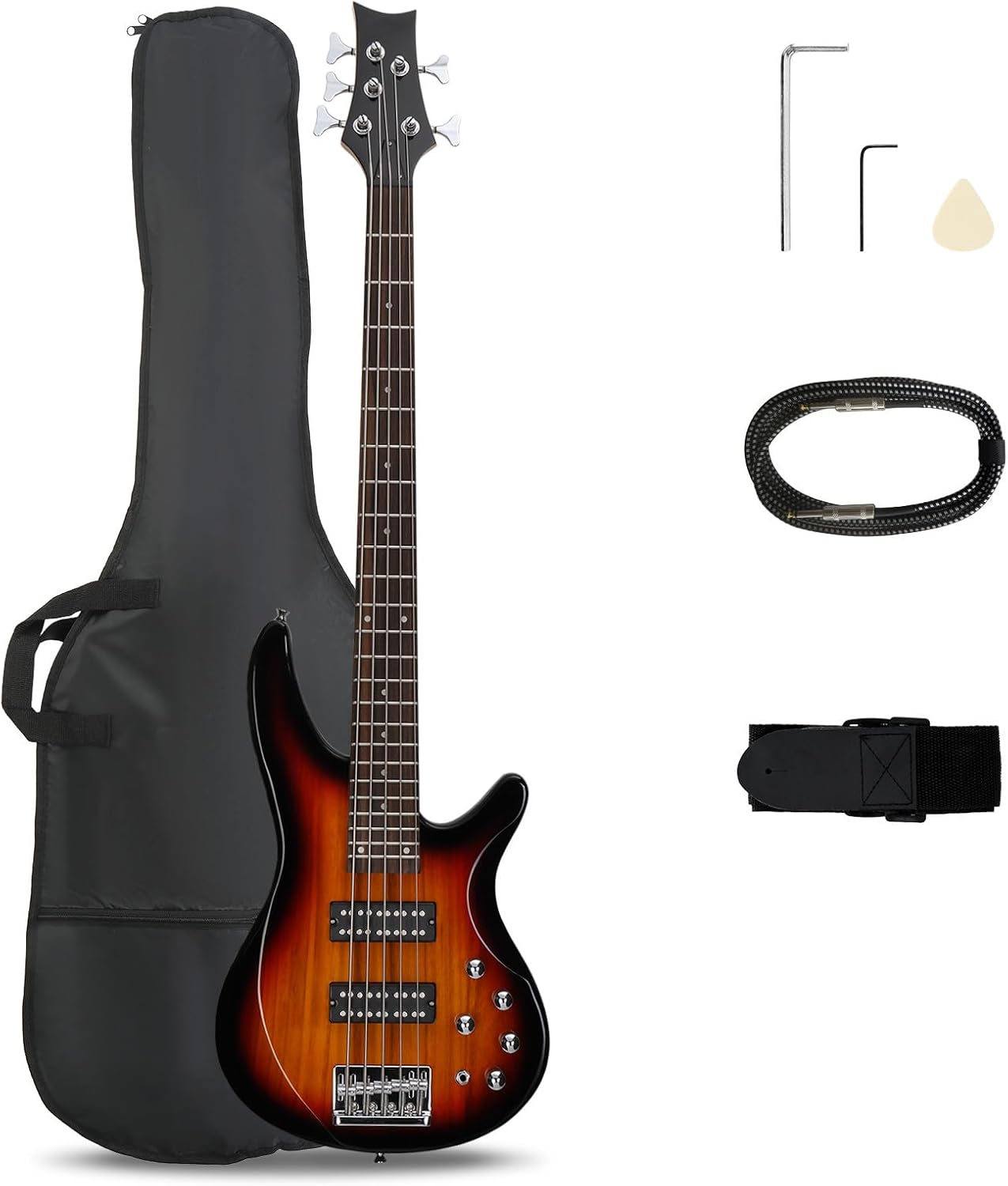 5-String Electric Bass Guitar, - Power Tools Total recension och pris