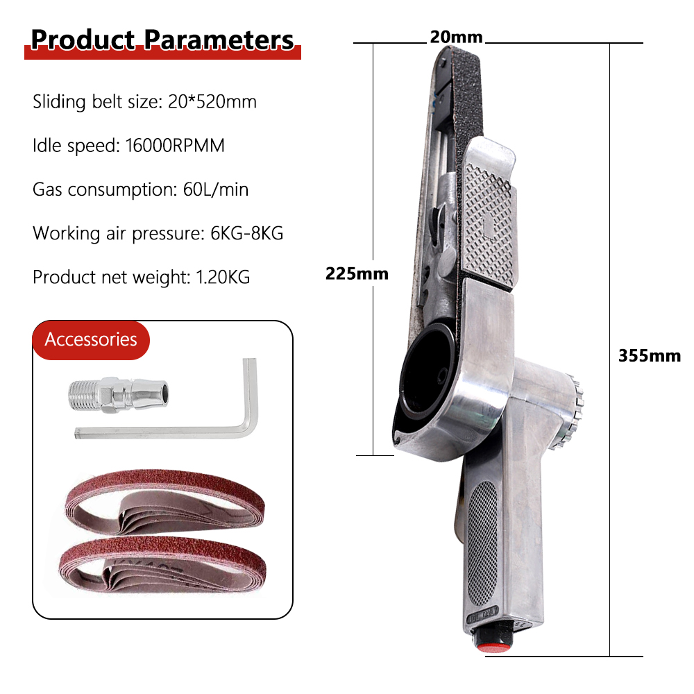 520*20mm Mini Air Belt Sander  - Belt Sander Portable recension och pris