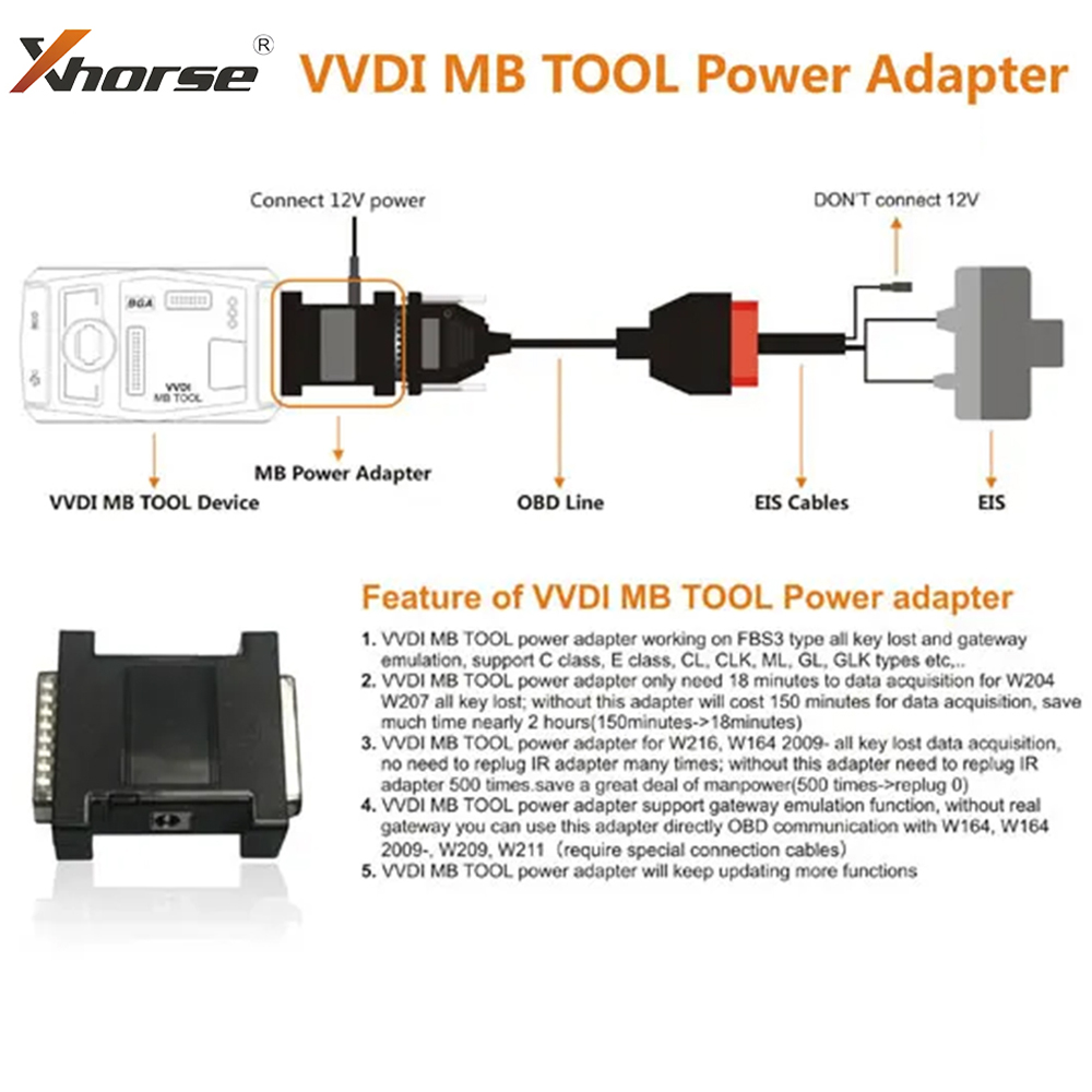 Xhorse VVDI MB BGA Tool Power  - Power Tools Total recension och pris